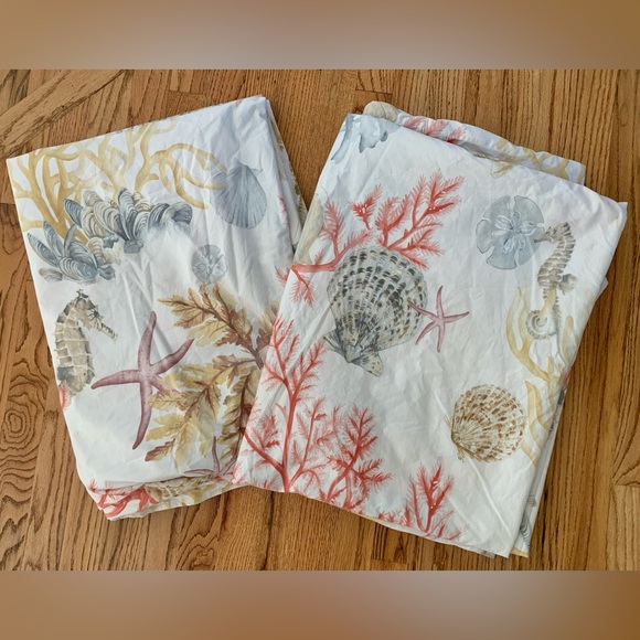 Two Pottery Barn Atlantic Ocean Reef Twin Duvets - Picture 2 of 7